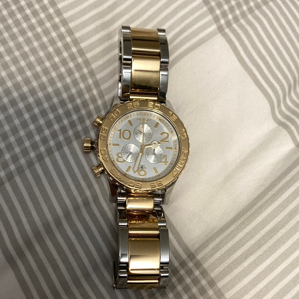 Nixon Men's 42-20 A0371431 Silver Stainless-Steel Quartz Watch